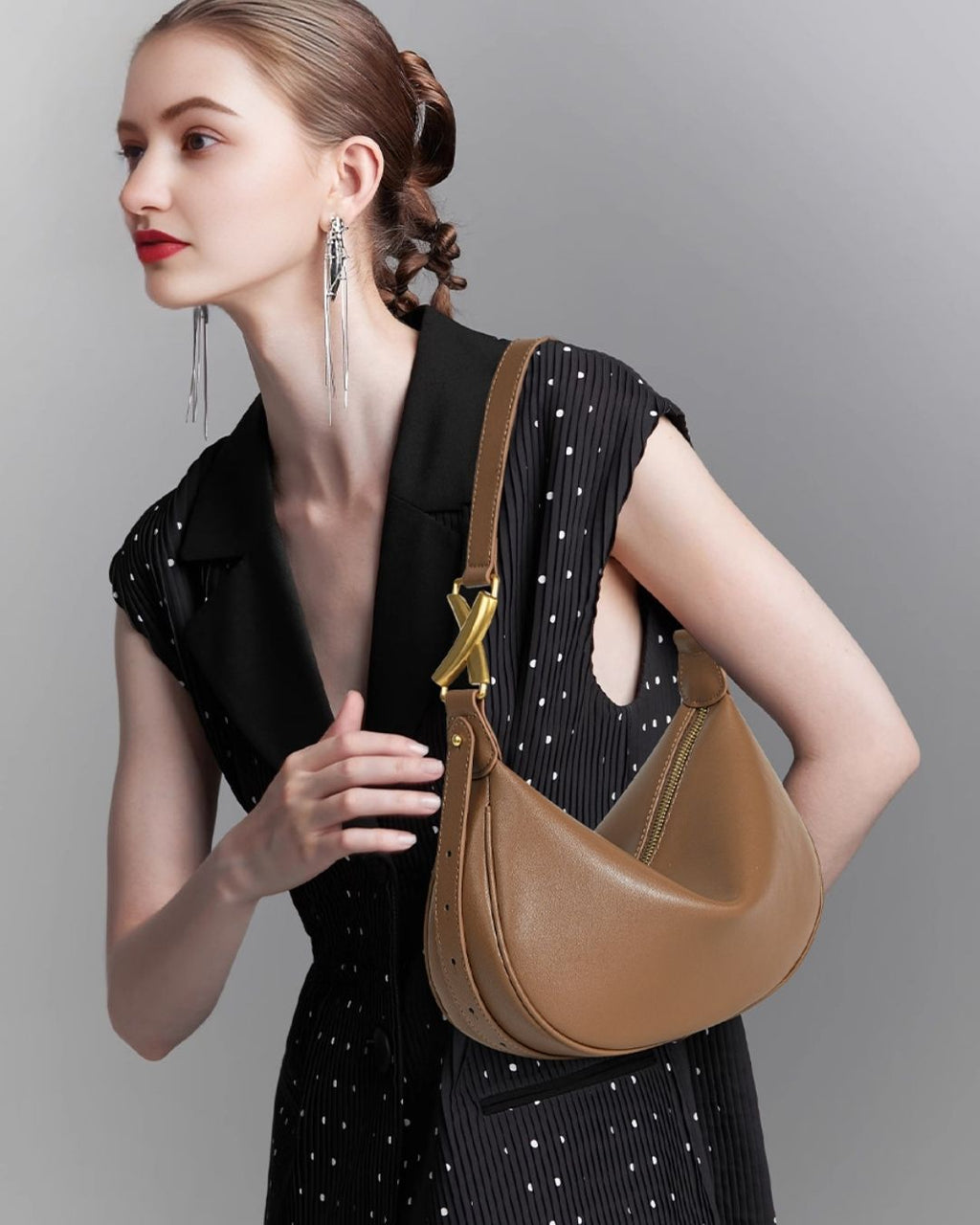 Jeweled Crescent Bag