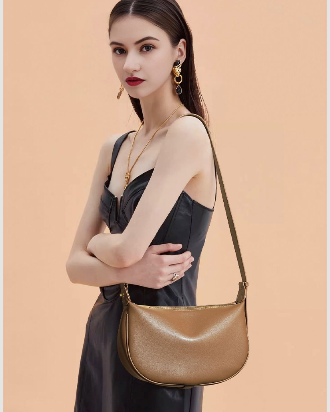 Jeweled Crescent Bag