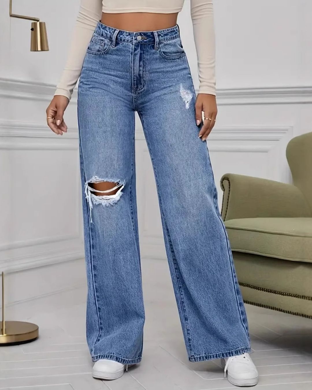 Rebel Wide Blue Jean