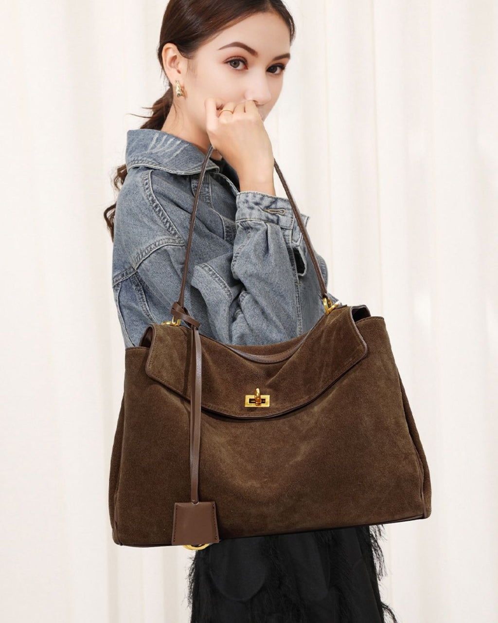 Private Suede Hobo Bag
