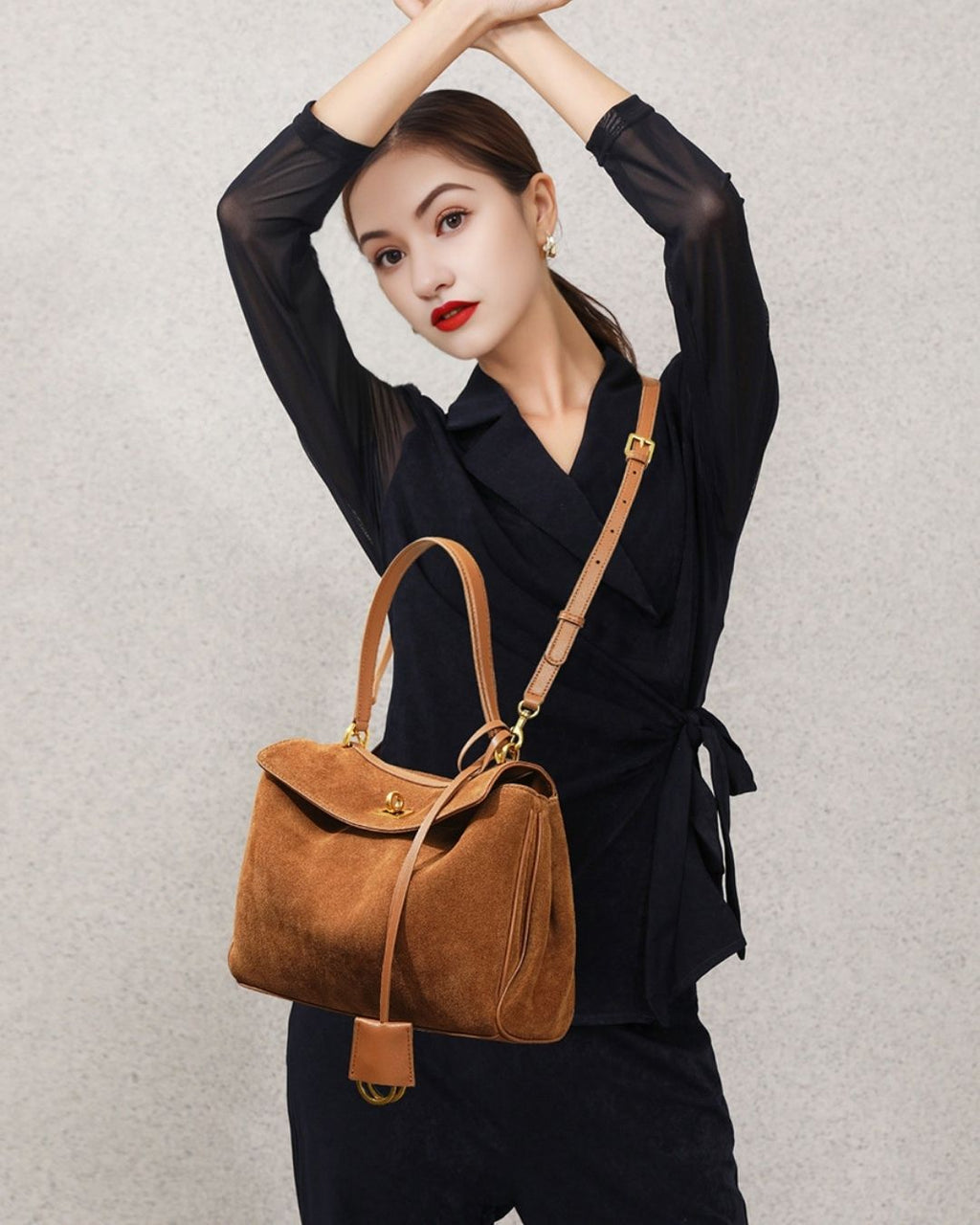 Private Suede Hobo Bag