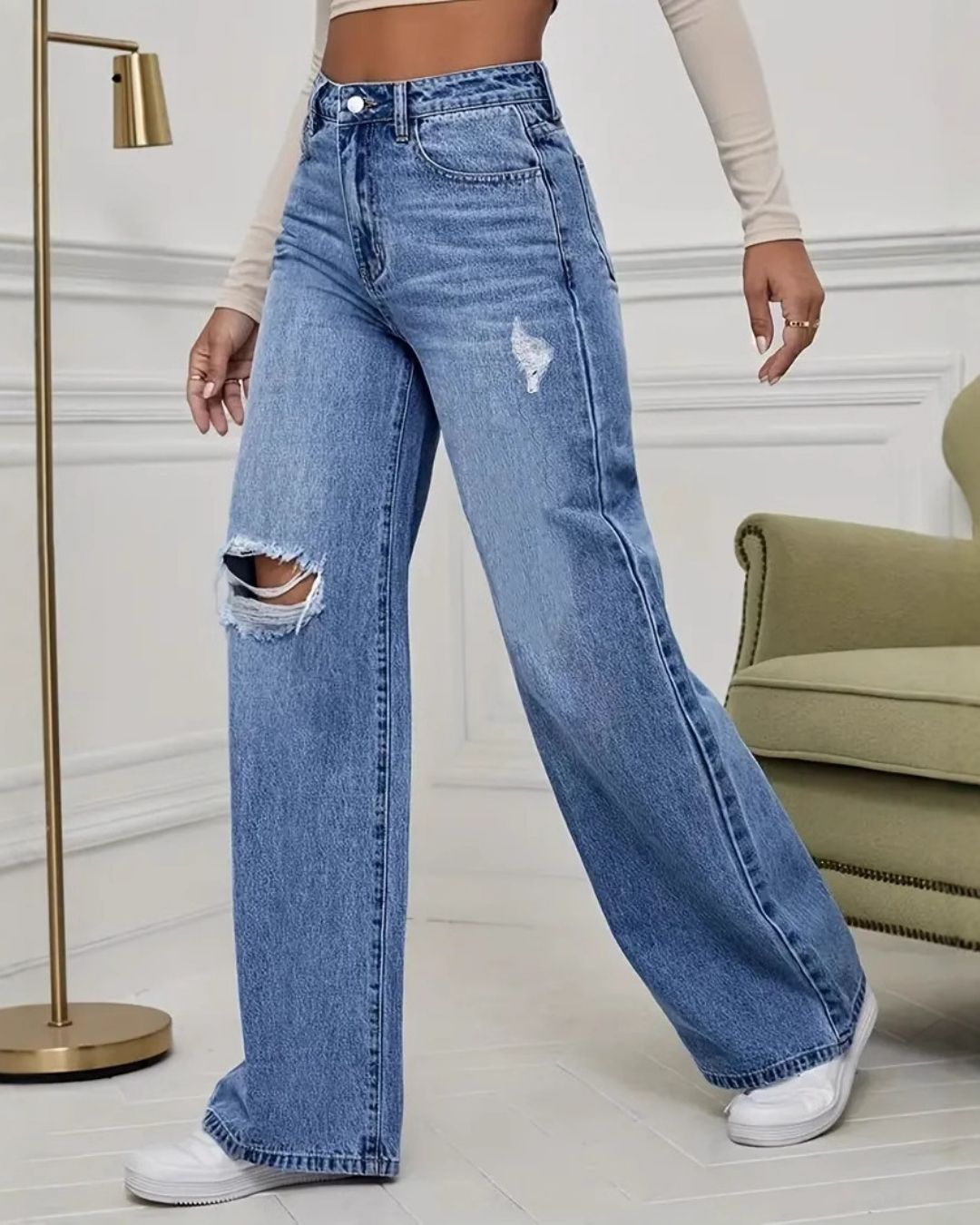 Rebel Wide Blue Jean