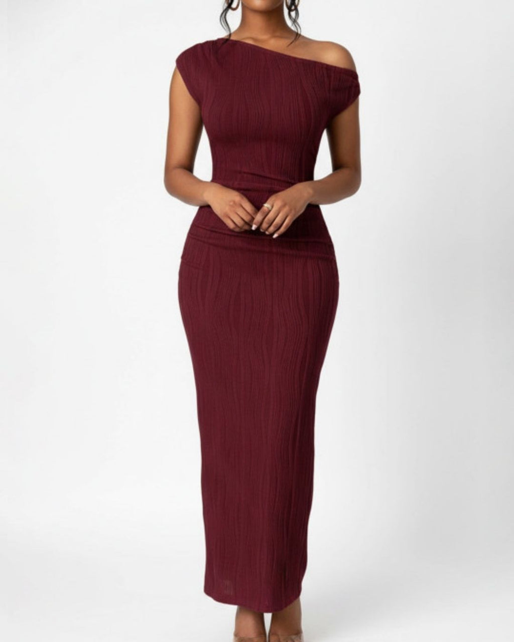 Camillia Long Bodycon Dress Off-Shoulder Dress