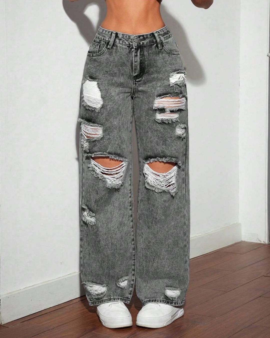 Rebel Ripped Black Jean
