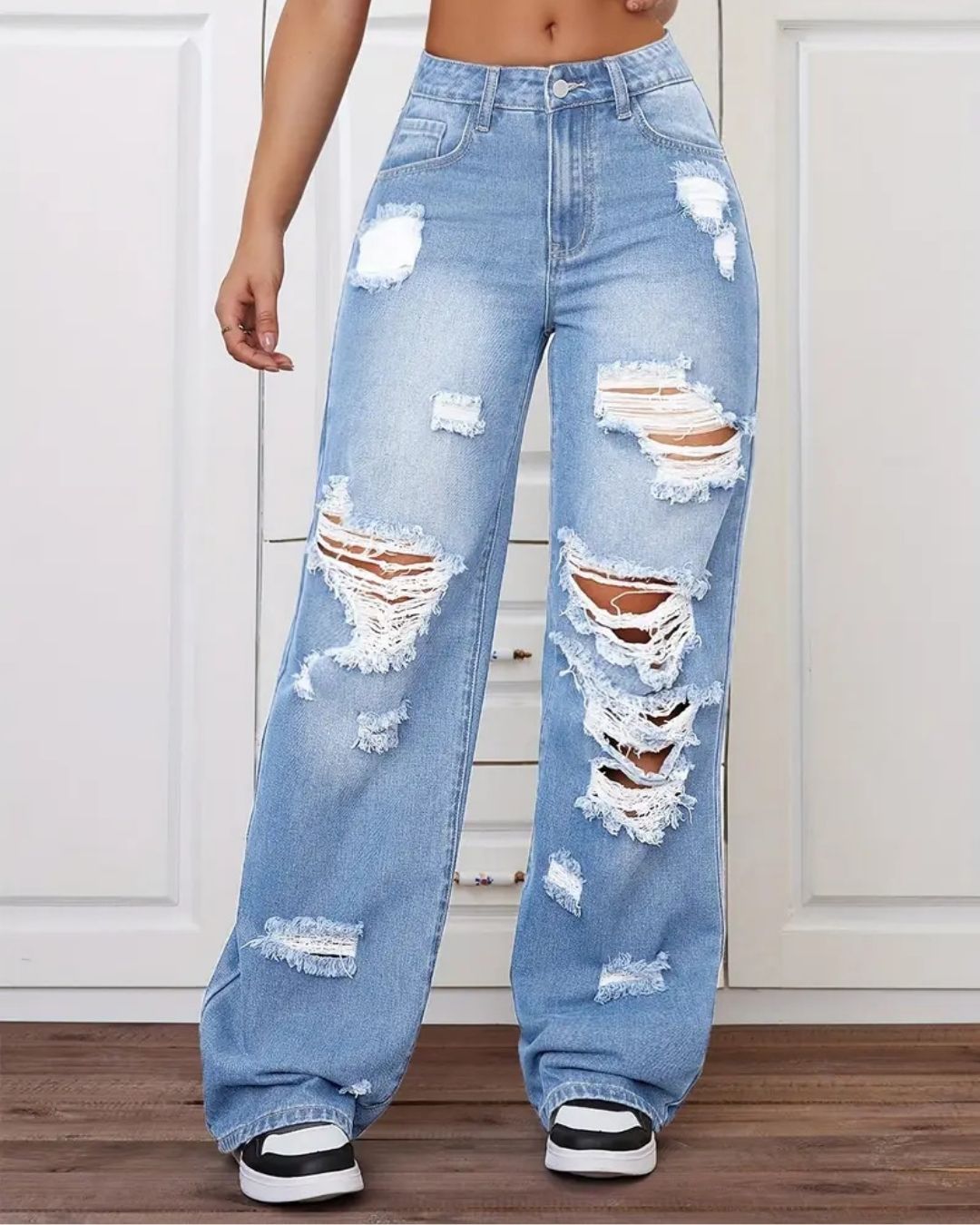 Rebel Ripped Blue Jean