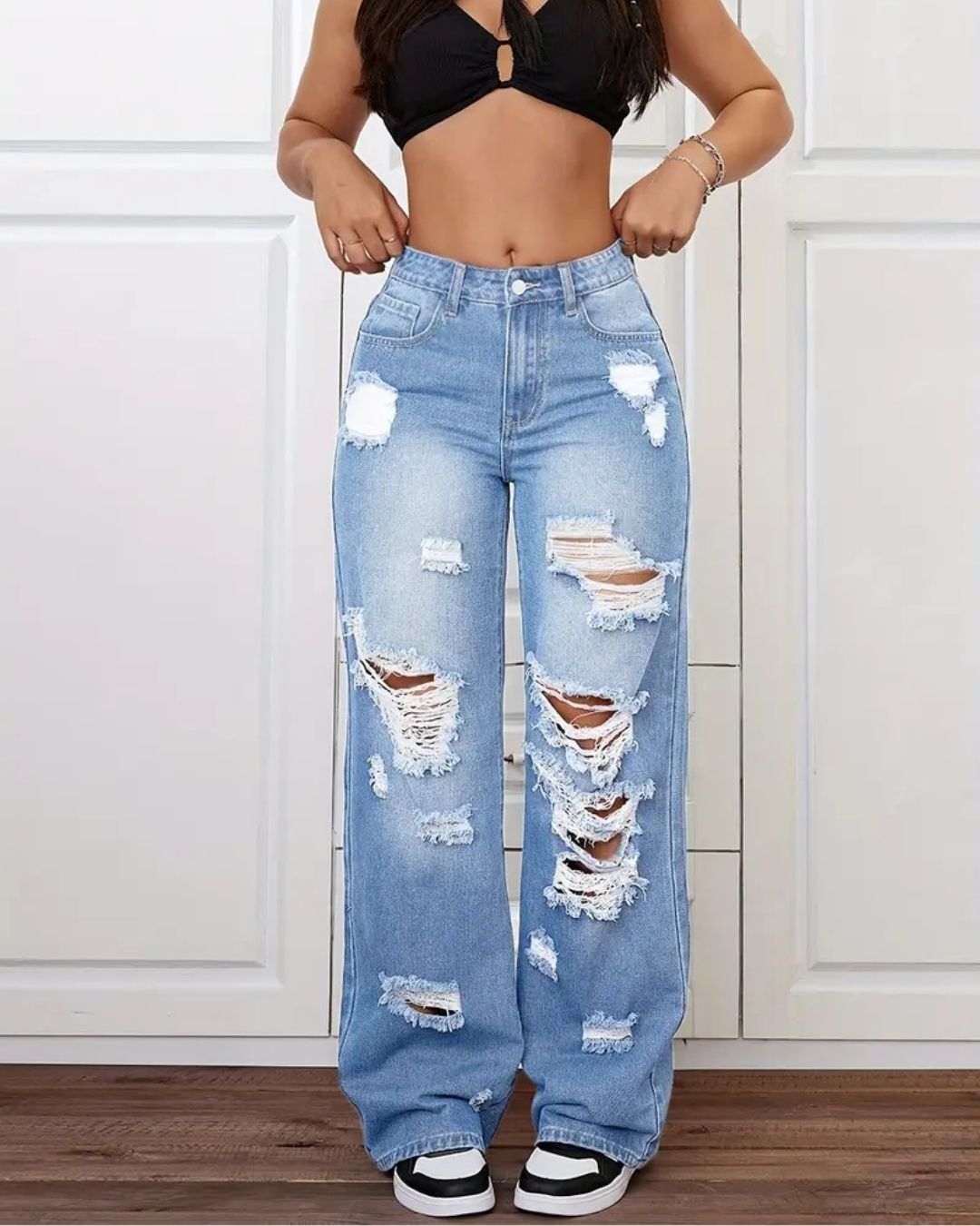 Rebel Ripped Blue Jean