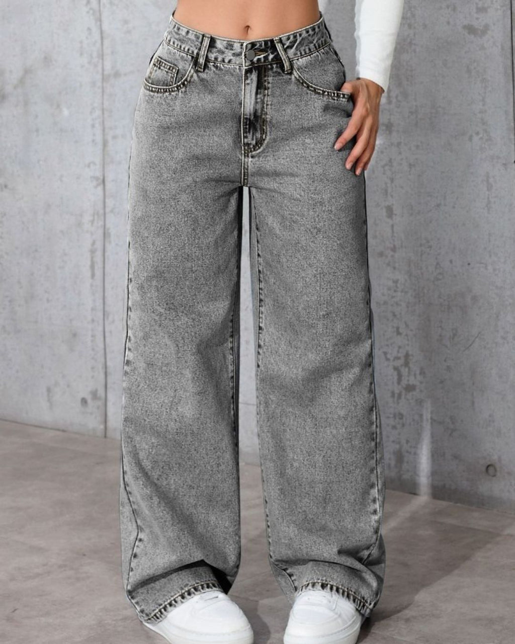 Graphite Wide Retro Jean