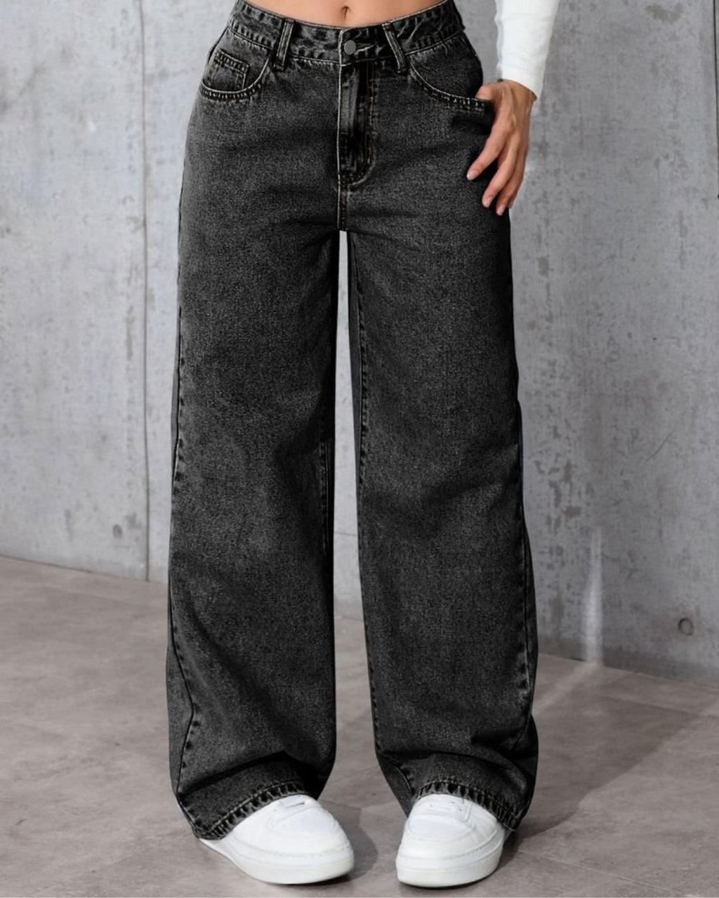 Midnight Onyx Wide Retro Jean