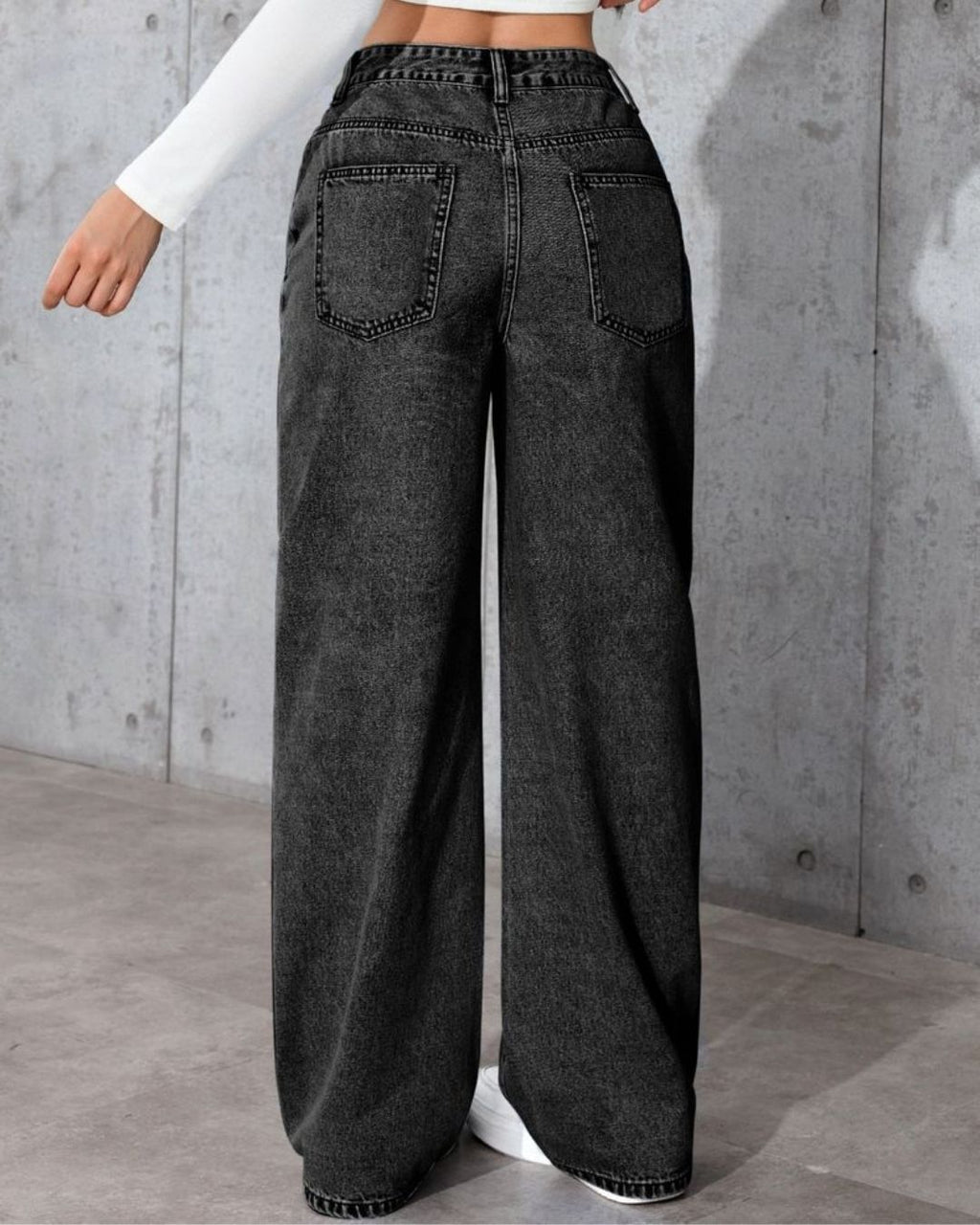 Midnight Onyx Wide Retro Jean