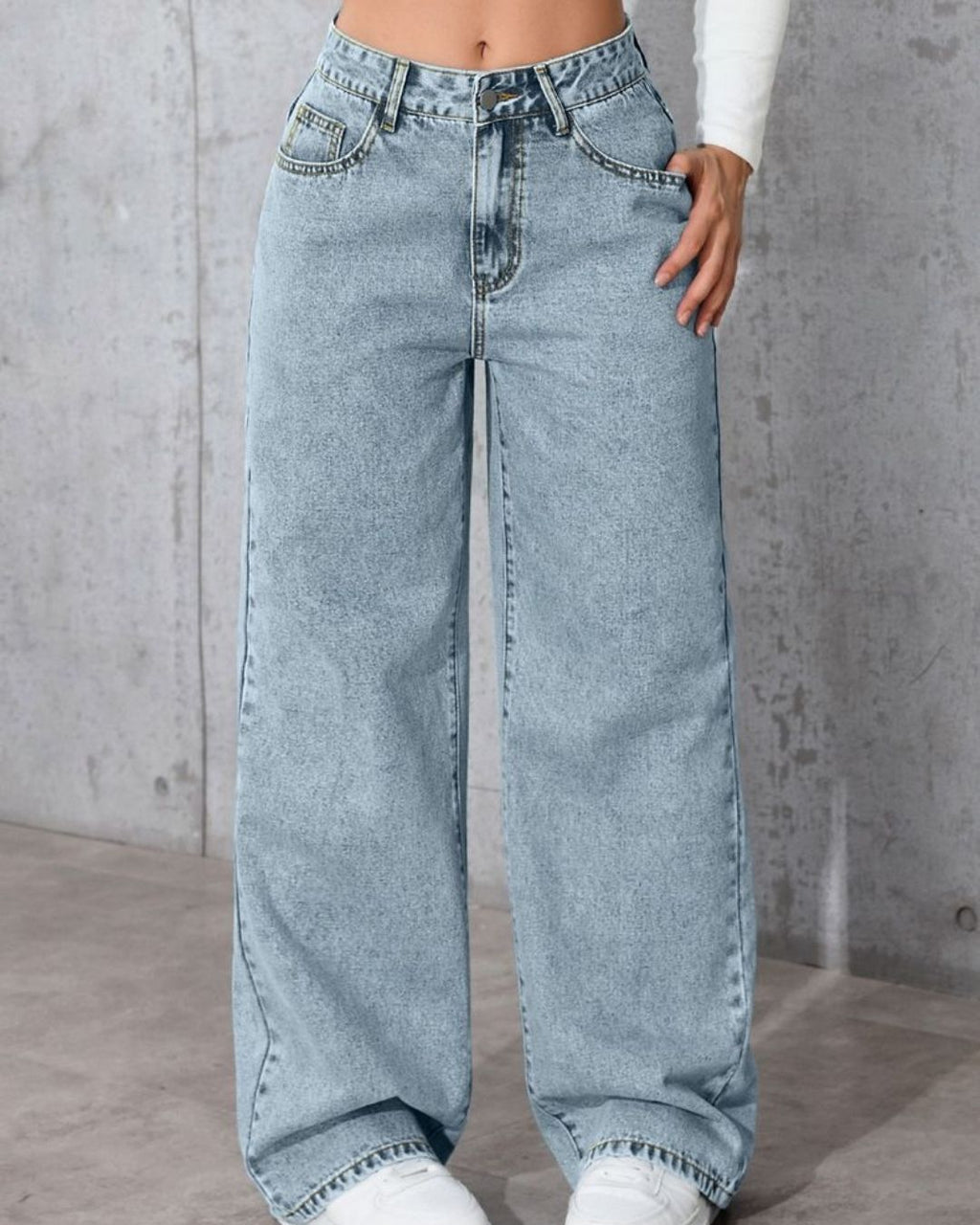 Glacier Blue Wide Retro Jean