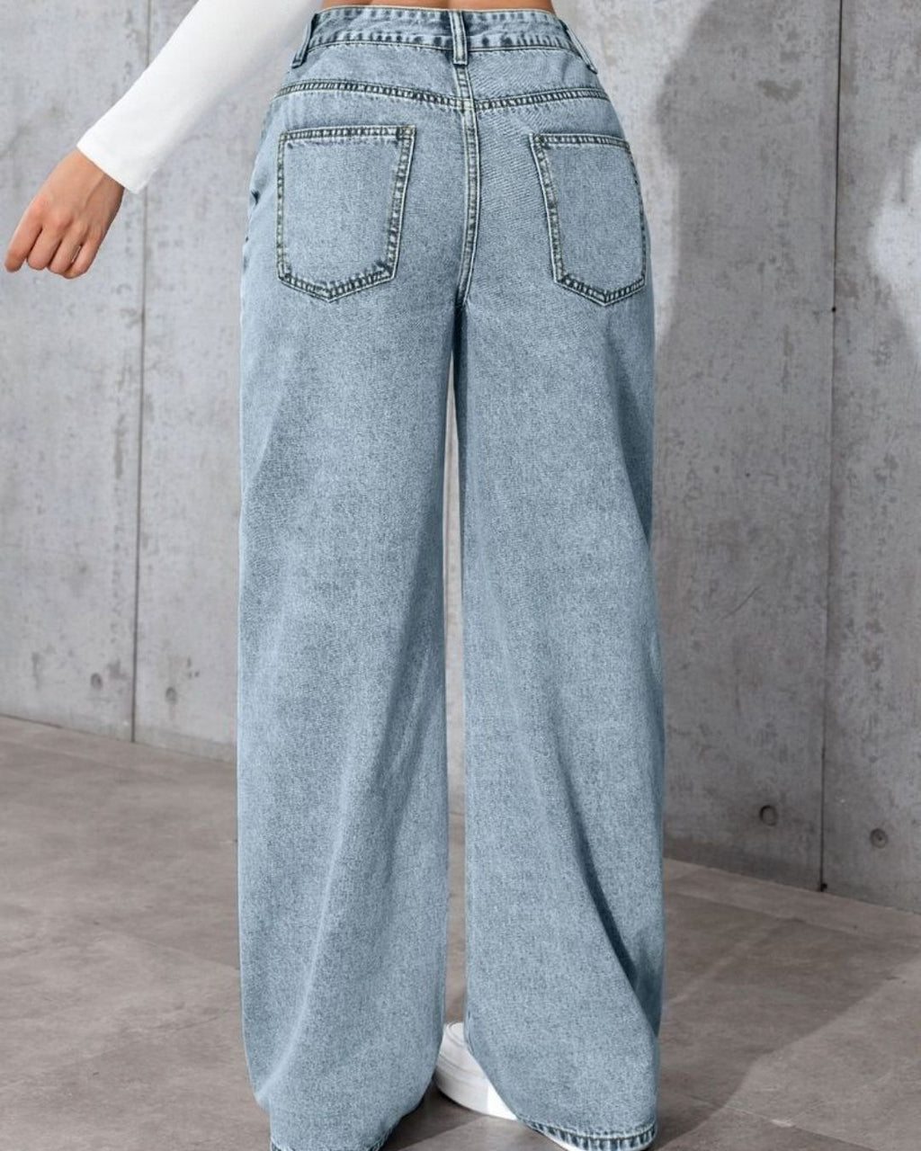 Glacier Blue Wide Retro Jean