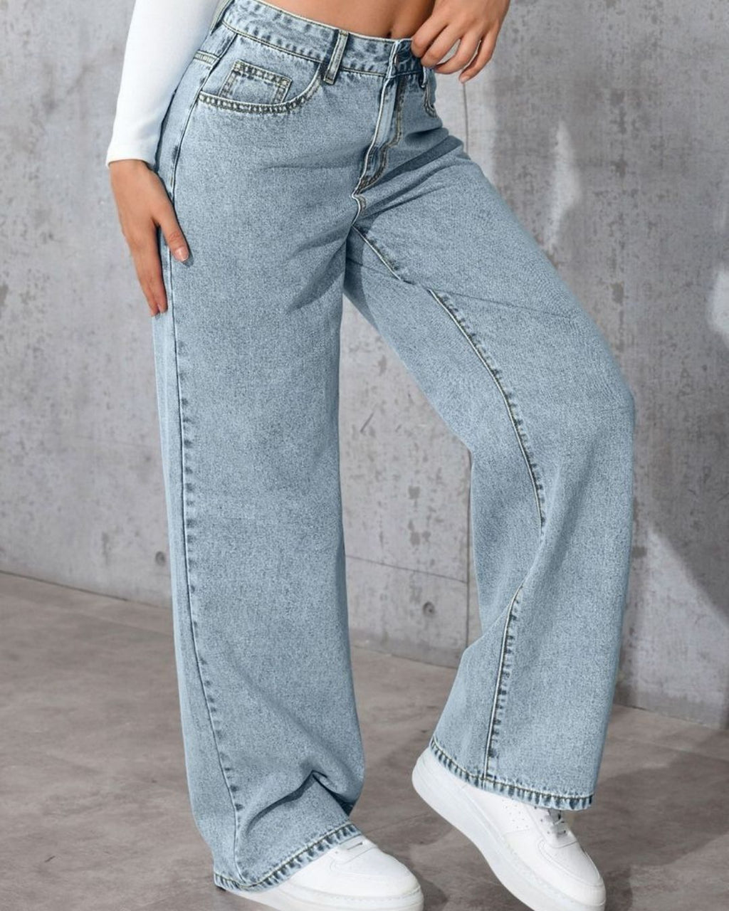 Glacier Blue Wide Retro Jean