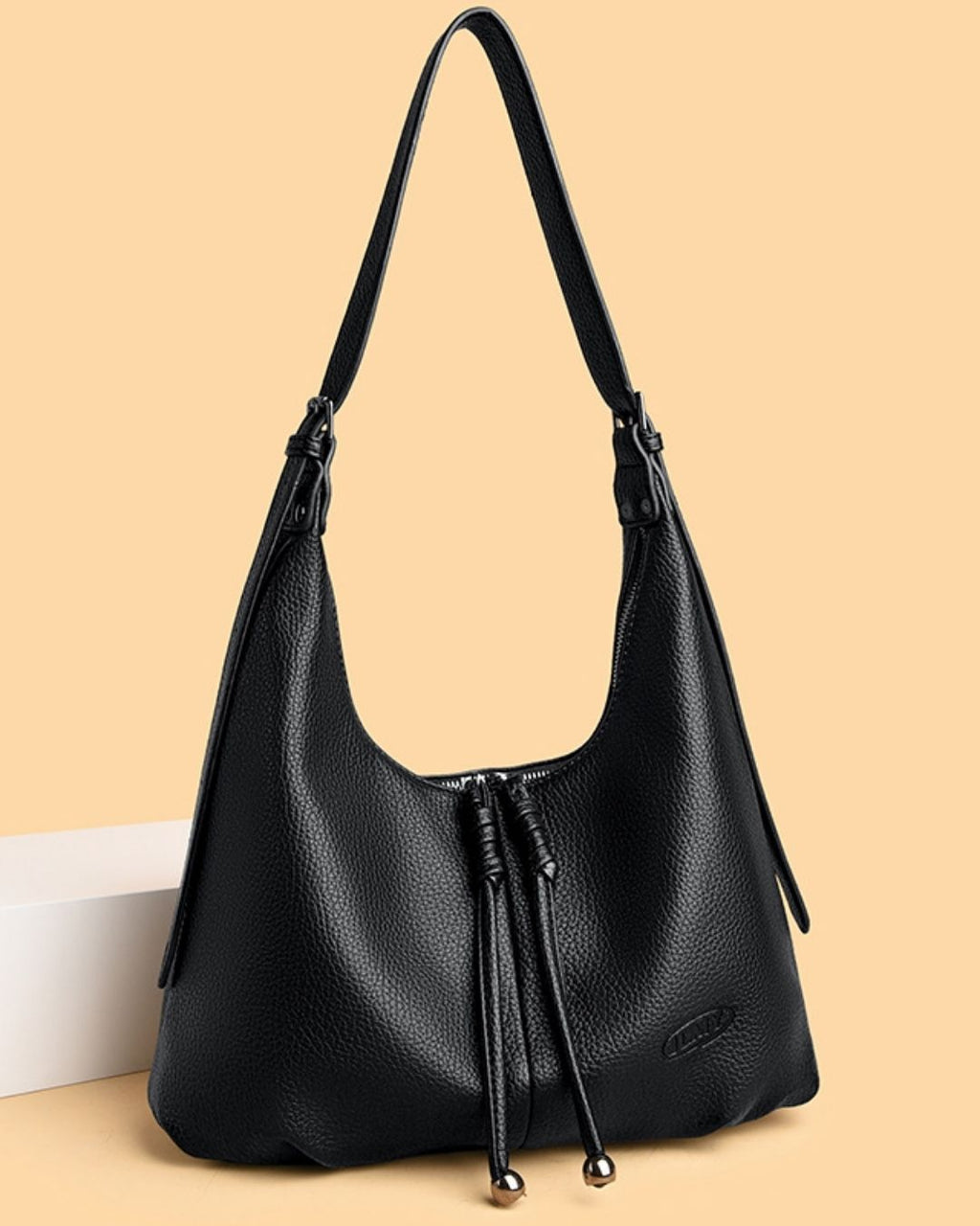 Velvet Leather Hobo Bag