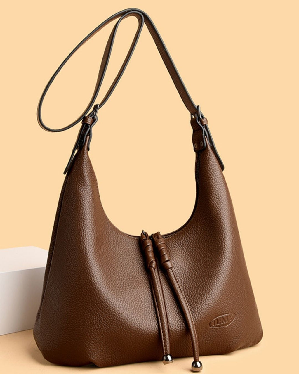 Velvet Leather Hobo Bag